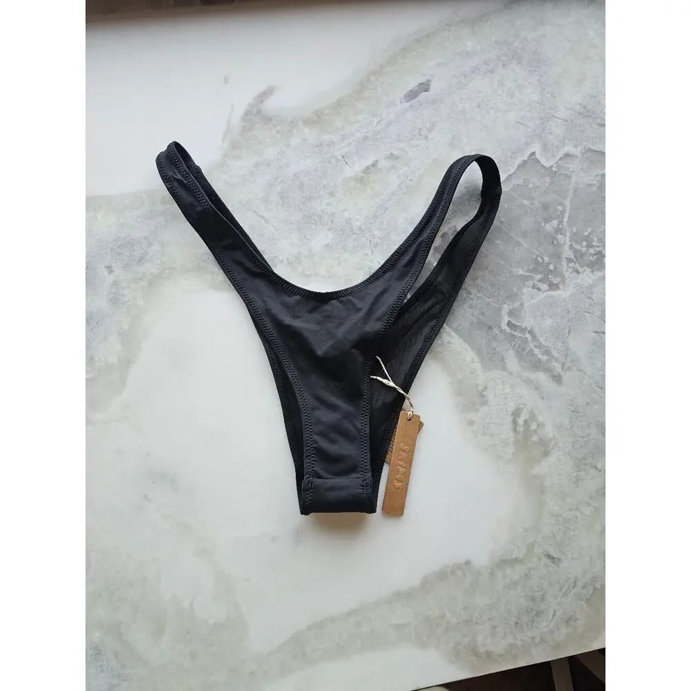 NWT SKIMS Recycled Swim Black Bikini Set Sz Lg